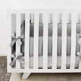 Protector de Cama Cuna Gris Percal