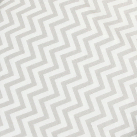 Sábana de Cajón para Colecho / Moisés - Chevron Gris / Blanco