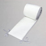 Protector para Cuna Blanco con Detalle Gris
