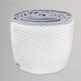 Protector para Cuna Chevron Gris / Blanco