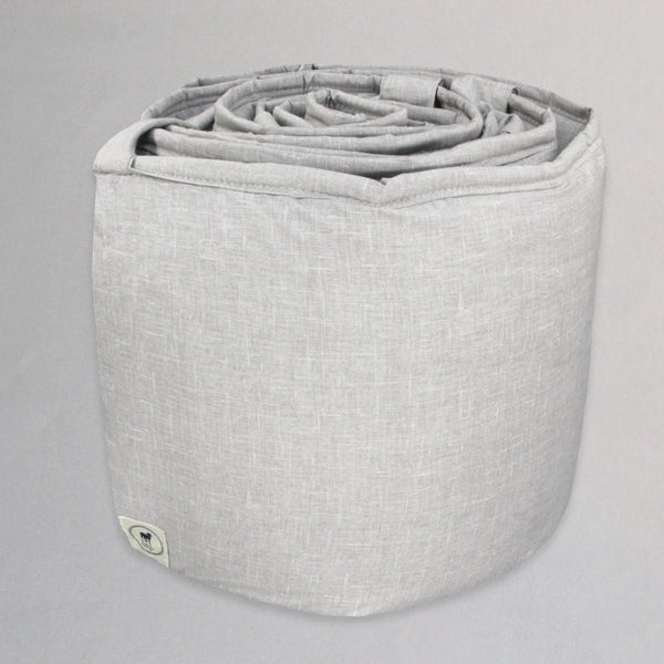 Protector de Cama Cuna Gris Percal