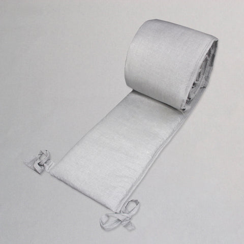 Protector de Cama Cuna Gris Percal