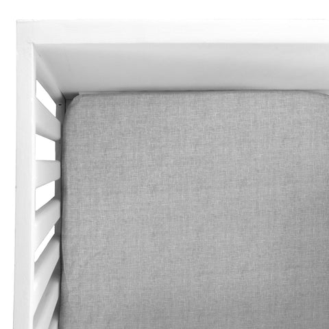 Sábana de Cajón para Cama Cuna Gris - 1 pieza -  100% Algodón