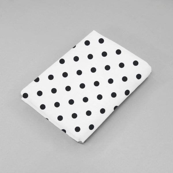 Sábana Cuna Viajera ó Colchón Antireflujo, 100% Algodón, Dots Blanco