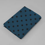Sábana Cuna Viajera ó Colchón Antireflujo, 100% Algodón, Dots / Azul