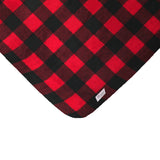 Sábana de Cajón para Cuna - Súper Suave - Gingham Rojo