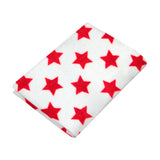 Sábana para Cuna Viajera ó Colchón Antireflujo - Súper Suave - Estrellas Rojo