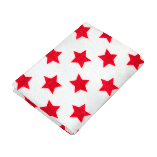 Sábana para Cuna Viajera ó Colchón Antireflujo - Súper Suave - Estrellas Rojo