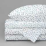 Juego de Sábanas para Cama Cuna Triangulitos Azules - 3 piezas - 100% Algodón