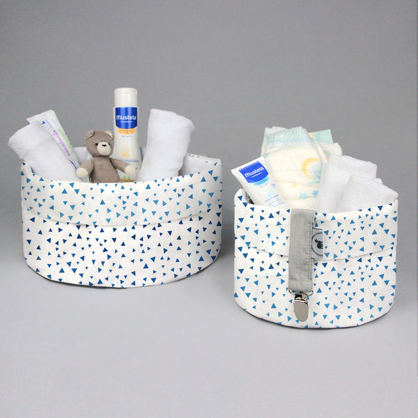 Set de Cestas Organizadoras Niño - Triangulitos Azules