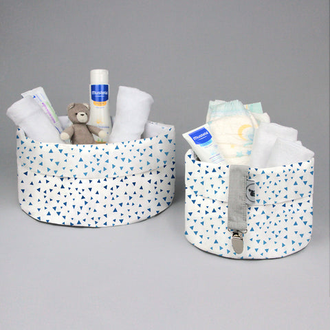 Set de Cestas Organizadoras Niño - Triangulitos Azules